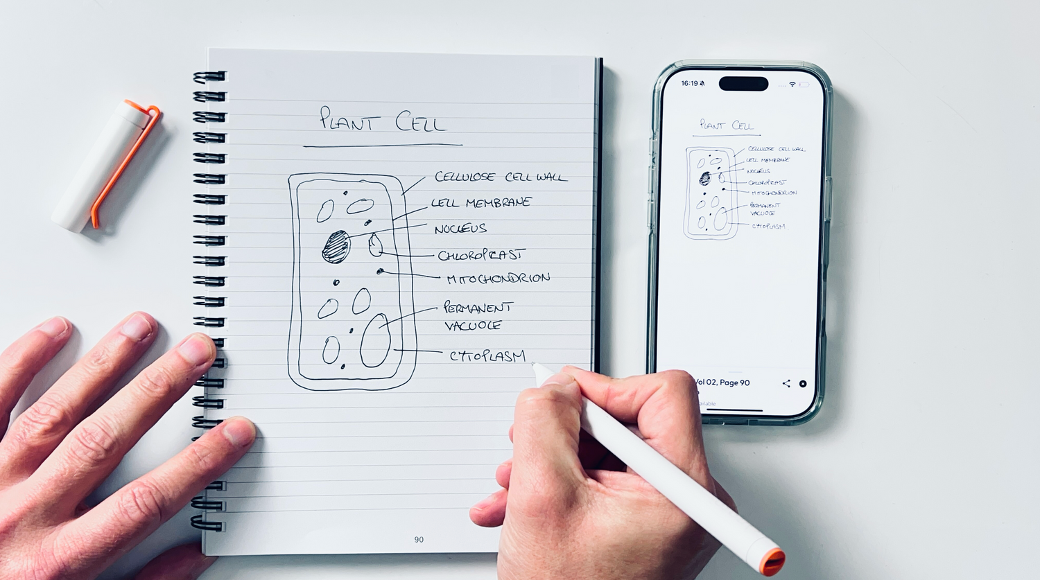 inq writing sets include intelligent ink pen, spiral notebook and app