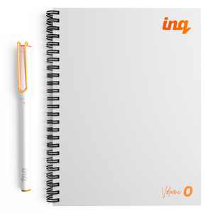 inq Smart Pen White & White A5 Smart Paper Spiral Notebook Writing Set