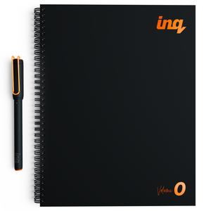 inq Smart Pen Black & Black US Letter Smart Paper Spiral Notebook Writing Set