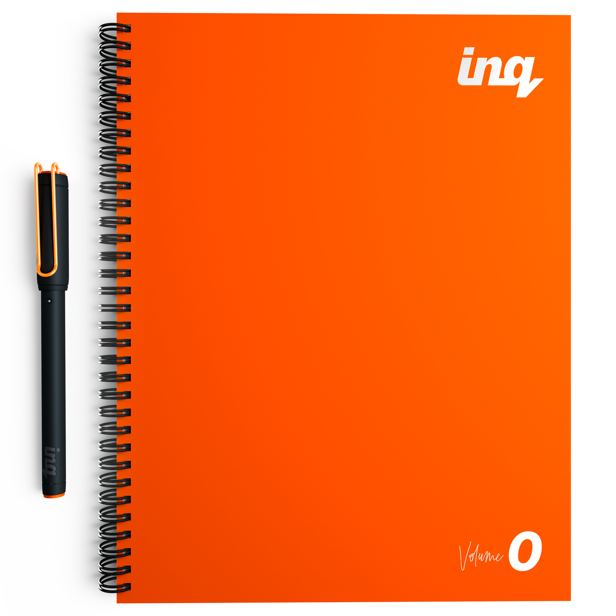 inq Smart Pen Black & Orange US Letter Smart Paper Spiral Notebook Writing Set