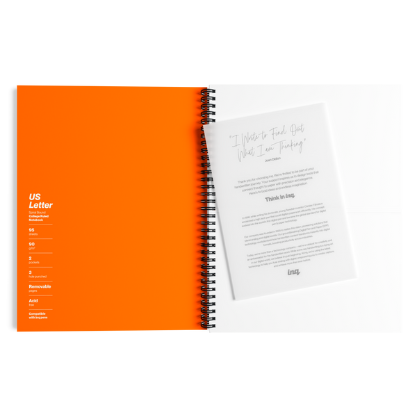 Orange Spiral Notebook 8.5